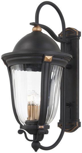 Peale Street Five Light Outdoor Wall Mount in Sand Coal And Vermeil Gold (7|73235738)