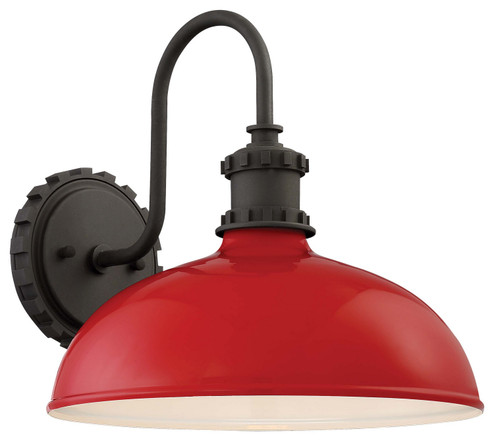 Escudilla One Light Outdoor Wall Mount in Red Glass (7|71251640)