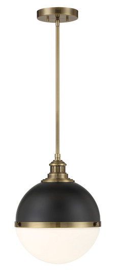 Vorey One Light Pendant in Coal And Oxidized Aged Brass (7|6605885)
