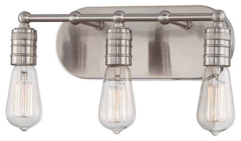 Downtown Edison Three Light Bath in Brushed Nickel (7|513584)