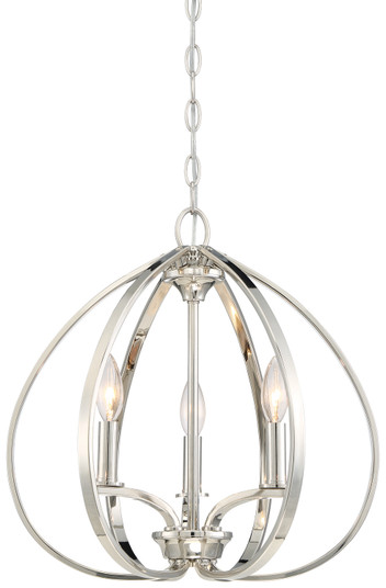 Tilbury Three Light Pendant in Polished Nickel (7|4982613)