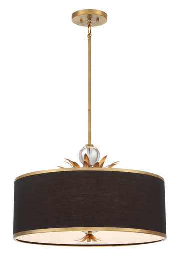 Caprio Four Light Pendant in Natural Brushed Brass (7|4584672)