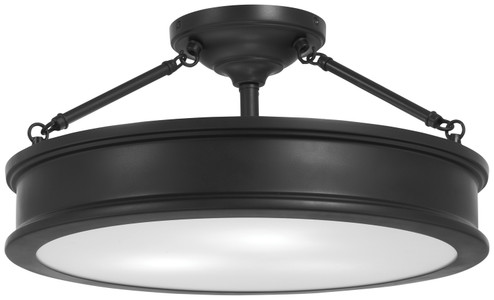 Harbour Point Three Light Semi Flush Mount in Coal (7|417766A)