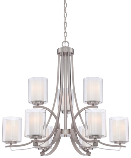 Parsons Studio Nine Light Chandelier in Brushed Nickel (7|410984)