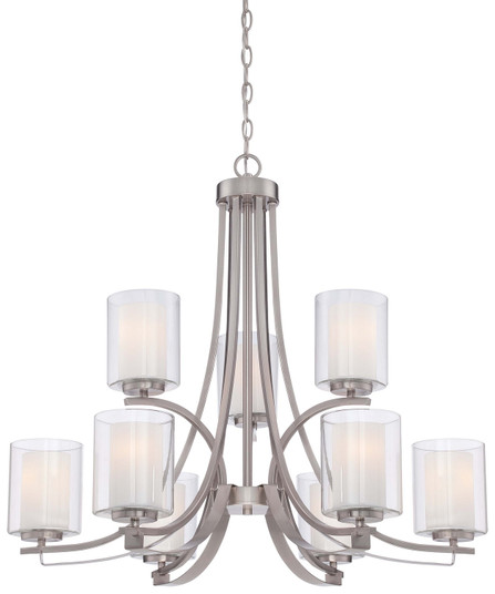 Parsons Studio Nine Light Chandelier in Brushed Nickel (7|410984)