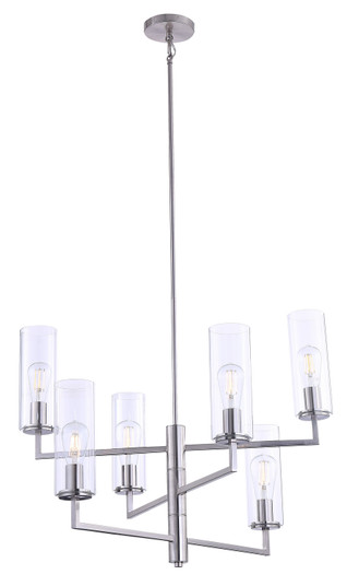Acacia Six Light Chandelier in Brushed Nickel (7|404684)