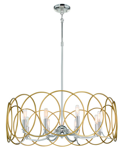 Chassell Eight Light Pendant in Painted Honey Gold With Polish (7|4028679)