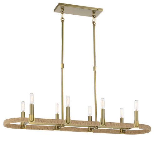 Windward Passage Eight Light Island Pendant in Soft Brass (7|3868695)