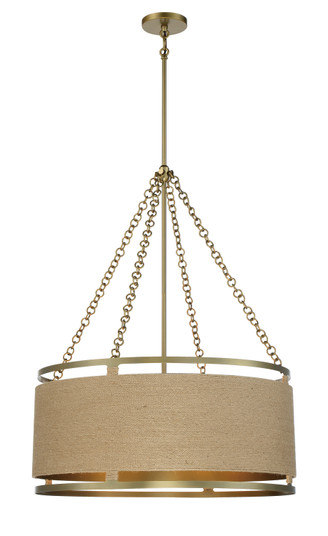 Windward Passage Six Light Pendant in Soft Brass (7|3866695)