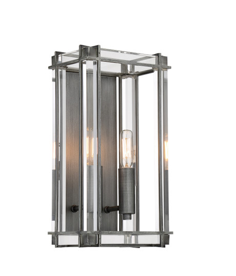 Langen Square Two Light Wall Mount in Antique Nickel w/Clear Acrylic (7|3852756)