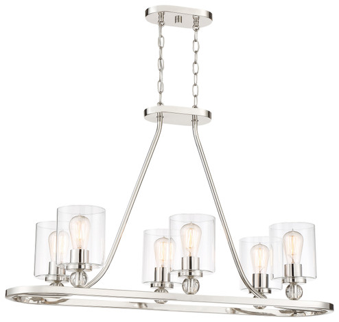 Studio 5 Six Light Island Pendant in Polished Nickel (7|3076613)