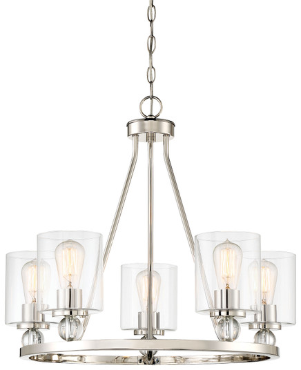 Studio 5 Five Light Chandelier in Polished Nickel (7|3075613) Studio 5 Five Light Chandelier in Polished Nickel (7|3075613)