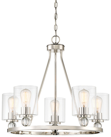 Studio 5 Five Light Chandelier in Polished Nickel (7|3075613)