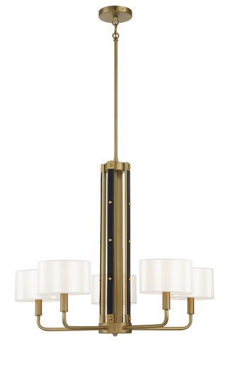 Chelsea by Robin Baron Five Light Chandelier in Soft Brass (7|2785695)