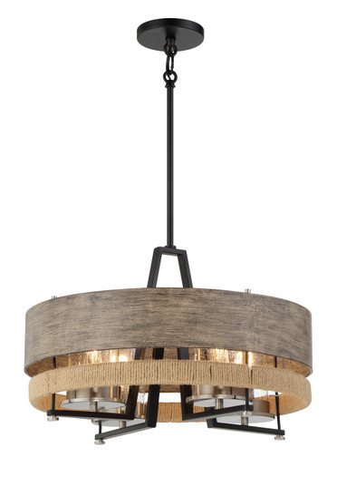 Silver Creek Four Light Convertible Pendant in Stone Grey, Coal & Brushed Nic (7|2764733)