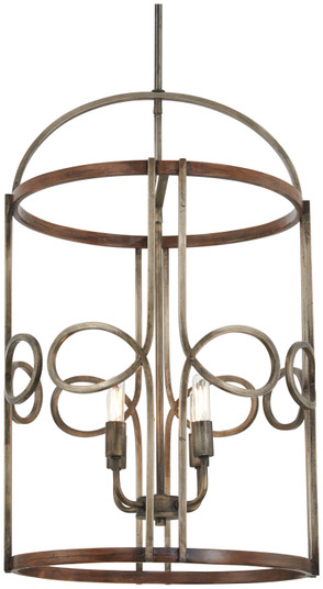 Yorkville by Robin Baron Four Light Pendant in Aged Darkwood w/Silver Patina (7|2694115) Yorkville by Robin Baron Four Light Pendant in Aged Darkwood w/Silver Patina (7|2694115)