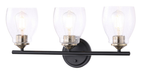 Winsley Three Light Wall Lamp in Coal w/Stained Brass (7|2433878)