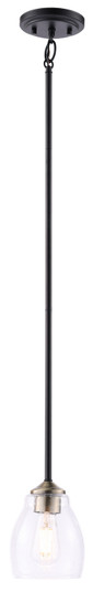 Winsley One Light Pendant in Coal w/Stained Brass (7|2430878)