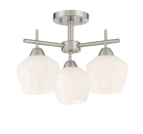 Camrin Three Light Semi Flush / Chandelier in Coal (7|217284)