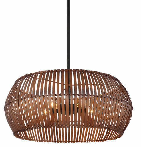 Brentwood Shore Five Light Pendant in Coal (7|216566A)
