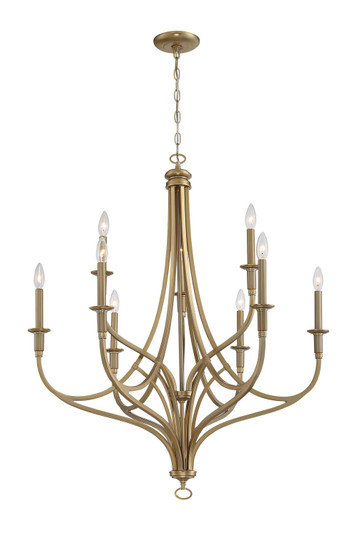 Covent Park Nine Light Chandelier in Brushed Honey Gold (7|1099740)