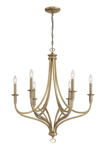 Covent Park Six Light Chandelier in Brushed Honey Gold (7|1096740)