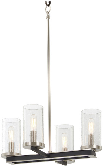 Cole'S Crossing Four Light Pendant / Semi Flush in Coal With Brushed Nickel (7|1054691)