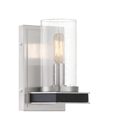 Cole's Crossing One Light Wall Sconce in Coal w/Brushed Nickel (7|1051691)