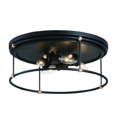 Westchester County Four Light Flush Mount in Sand Coal With Skyline Gold Le (7|1040677)