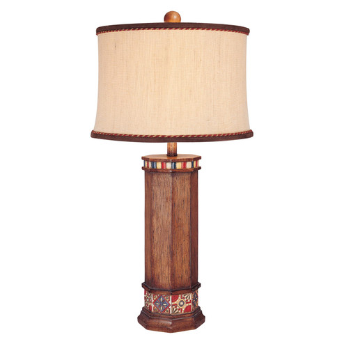 One Light Table Lamp in Brown Wood Look (7|103730)