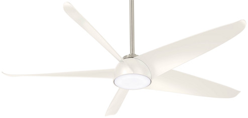 Ellipse 60''Ceiling Fan in Brushed Nickel/White (15|F771LBNWH)