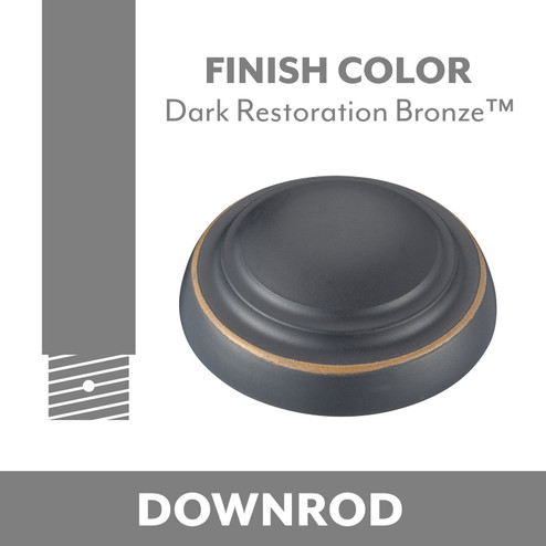 Minka Aire Ceiling Fan Downrod in Dark Restoration Bronze (15|DR518DRB)