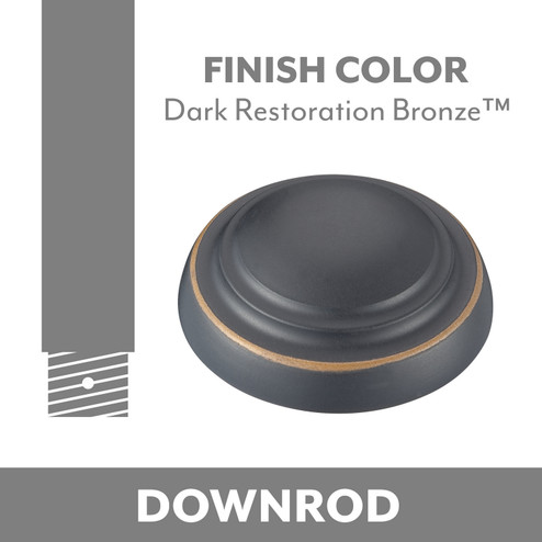 Minka Aire Ceiling Fan Downrod in Dark Restoration Bronze (15|DR512DRB)