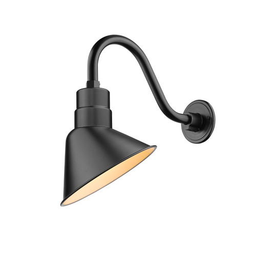 R Series One Light Angle Shade in Satin Black (59|UA10SBL)