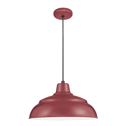 R Series One Light Pendant in Satin Red (59|RWHC17SR)