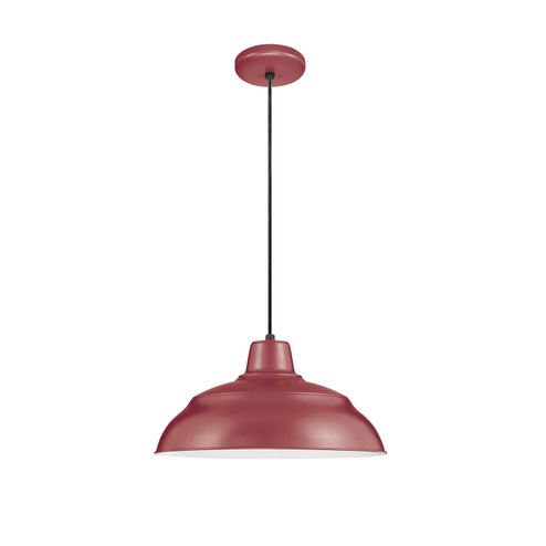 R Series One Light Pendant in Satin Red (59|RWHC14SR)