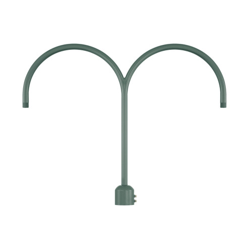 R Series Two Light Post Adapter in Satin Green (59|RPADSG)