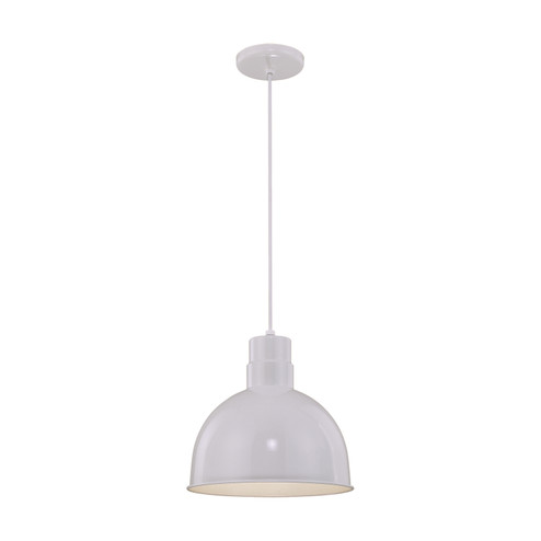R Series One Light Pendant in White (59|RDBC12WH)