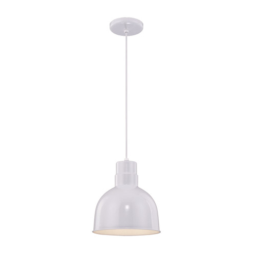 R Series One Light Pendant in White (59|RDBC10WH)