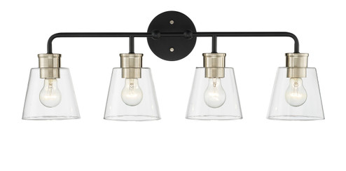 Cameron Four Light Vanity in Matte Black/Modern Gold (59|9134MBMG)