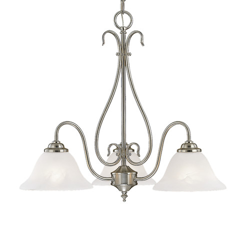 Three Light Chandelier in Satin Nickel (59|793SN)