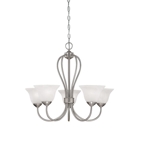 Main Street Five Light Chandelier in Satin Nickel (59|75SN)