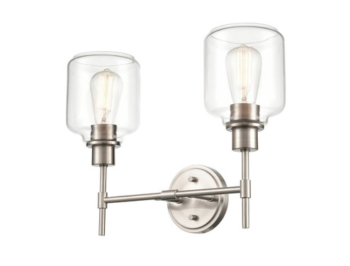 Asheville Two Light Vanity in Satin Nickel (59|6942SN)