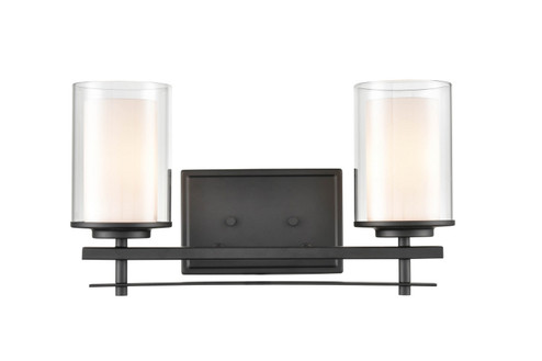 Huderson Two Light Wall Sconce in Matte Black (59|5502MB)