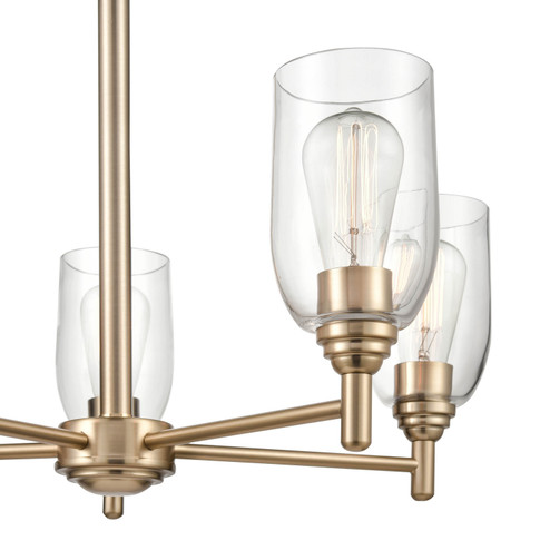 Arlett Five Light Chandelier in Modern Gold (59|4995MG)