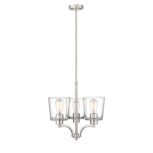 Evalon Three Light Chandelier in Brushed Nickel (59|497003BN)