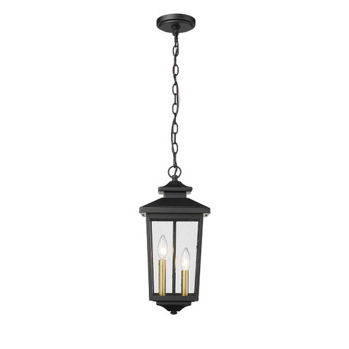 Eldrick Two Light Outdoor Hanging Lantern in Powder Coat Black (59|4643PBK)