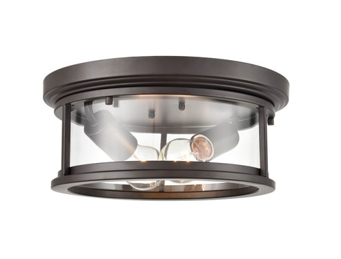 Bresley Two Light Flush Mount in Powder Coat Bronze (59|4442PBZ)