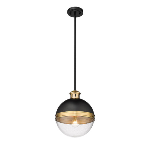 Ellmira One Light Pendant in Matte Black/Aged Brass (59|4257MBAB)