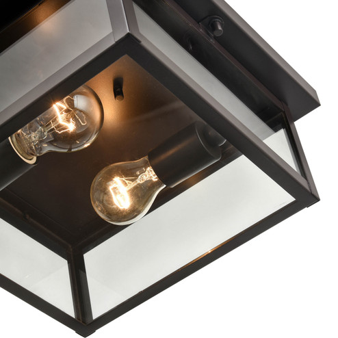 Evanton Two Light Flush Mount in Powder Coated Bronze (59|4202PBZ)